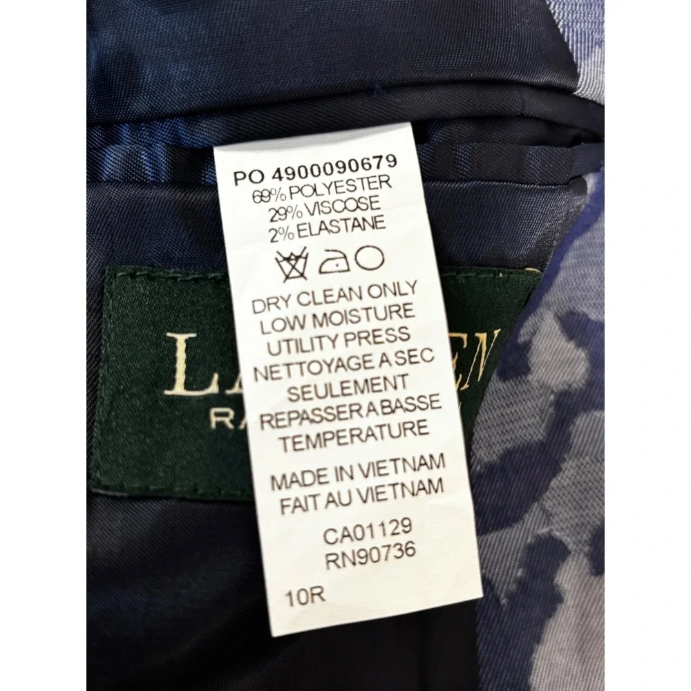 Lauren Ralph Lauren Kids Blue Camouflage Blazer Sport Coat Size 10R
